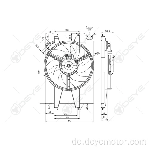 1495676 2S6H8C607EF Auto Kühlerlüfter für Ford